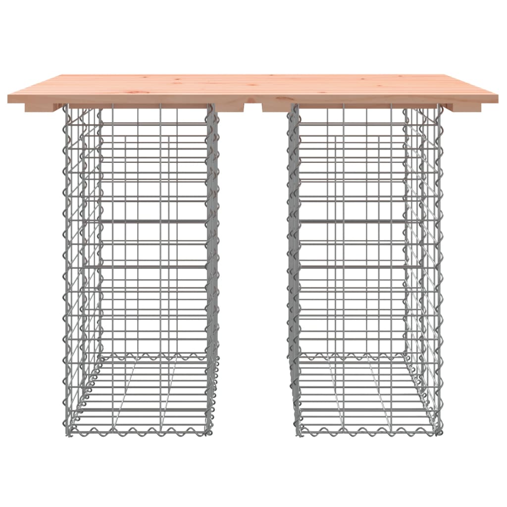 havebord gabiondesign 100x70x72 cm massivt træ Douglas
