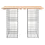 havebord gabiondesign 100x70x72 cm massivt træ fyrretræ