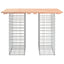 havebord gabiondesign 100x70x72 cm massivt træ Douglas
