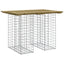 havebord gabiondesign 100x70x72 cm imprægneret fyrretræ