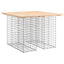 havebord gabiondesign 100x102x72 cm massivt træ fyrretræ