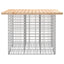 havebord gabiondesign 100x102x72 cm massivt træ fyrretræ