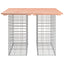 havebord gabiondesign 100x102x72 cm massivt træ Douglas