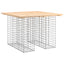 havebord gabiondesign 100x102x72 cm massivt træ fyrretræ