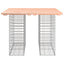 havebord gabiondesign 100x102x72 cm massivt træ Douglas