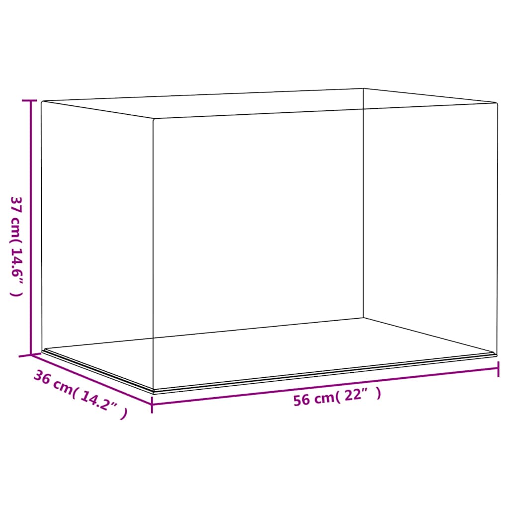 montre 56x36x37 cm akryl transparent