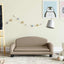 sofa til børn 70x45x30 cm kunstlæder cappuccinofarvet