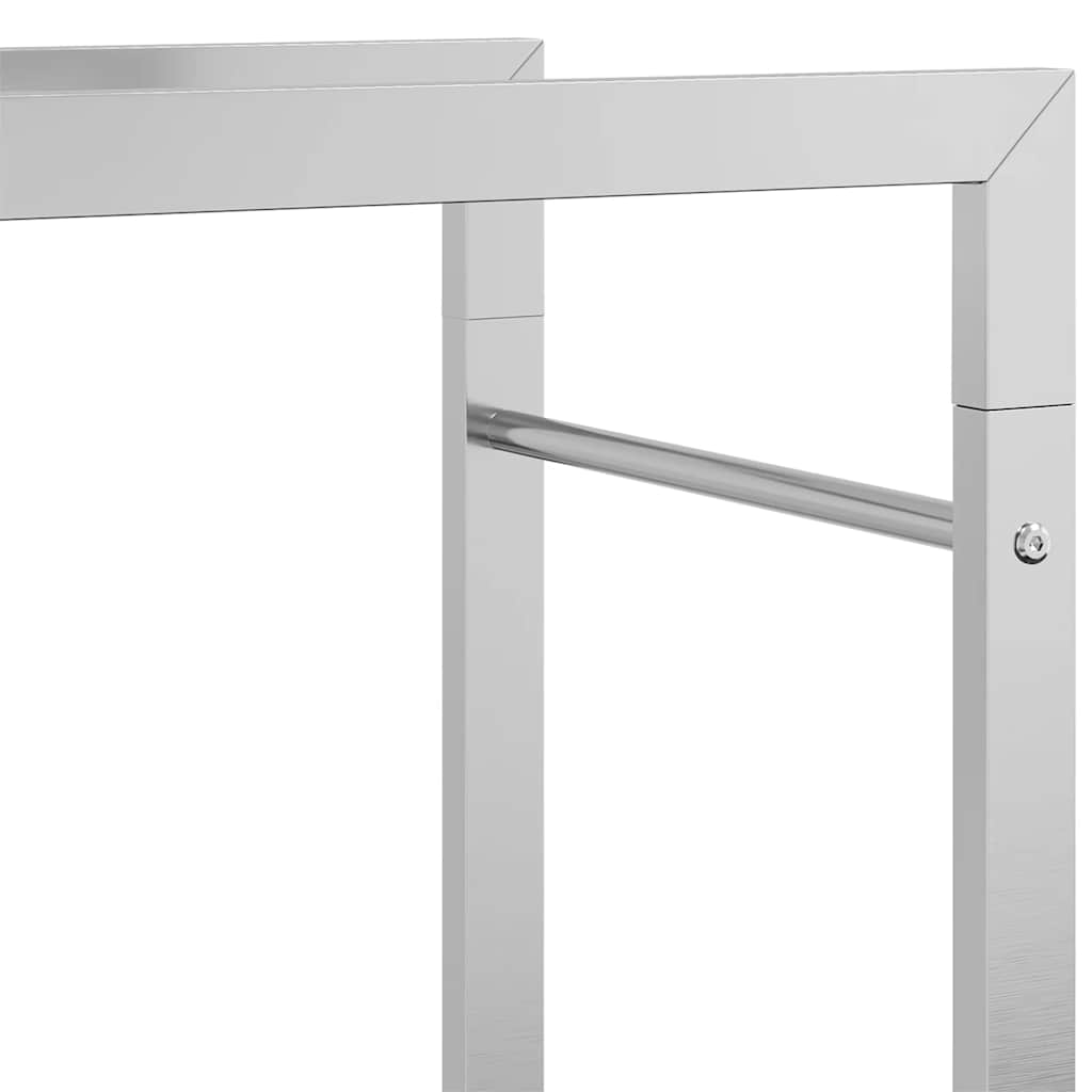 brændestativ 80x28x86 cm rustfrit stål
