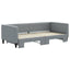 daybed med udtræk 100x190 cm stof lysegrå
