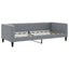 daybed med udtræk 100x190 cm stof lysegrå