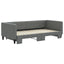 daybed med udtræk 100x190 cm stof mørkegrå