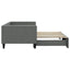 daybed med udtræk 100x190 cm stof mørkegrå