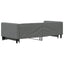 daybed med udtræk 100x190 cm stof mørkegrå