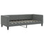 daybed med udtræk 100x190 cm stof mørkegrå