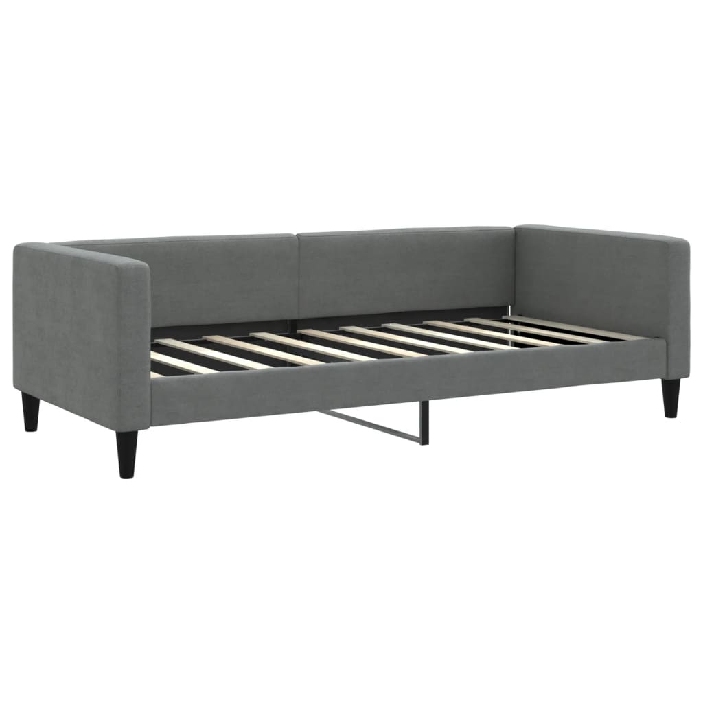daybed med udtræk 100x190 cm stof mørkegrå