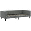 daybed med udtræk og skuffer 100x190 cm stof mørkegrå