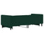 daybed med udtræk 80x200 cm velour mørkegrøn