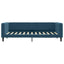 daybed med udtræk 90x200 cm velour blå