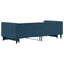 daybed med udtræk 90x200 cm velour blå