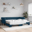 daybed med udtræk 90x200 cm velour blå