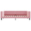 daybed med udtræk 90x200 cm velour lyserød
