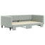 daybed med udtræk 100x200 cm velour lysegrå