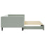 daybed med udtræk 100x200 cm velour lysegrå