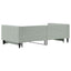 daybed med udtræk 100x200 cm velour lysegrå