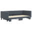 daybed med udtræk 100x200 cm velour mørkegrå