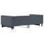 daybed med udtræk 100x200 cm velour mørkegrå