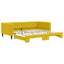 daybed med udtræk 100x200 cm velour gul