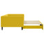 daybed med udtræk 100x200 cm velour gul