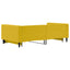 daybed med udtræk 100x200 cm velour gul