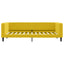 daybed med udtræk 100x200 cm velour gul