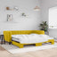 daybed med udtræk 100x200 cm velour gul