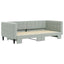 daybed med udtræk 90x190 cm velour lysegrå