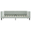 daybed med udtræk 90x190 cm velour lysegrå