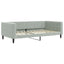 daybed med udtræk og madras 100x200 cm velour lysegrå