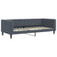 daybed med udtræk og madras 100x200 cm velour mørkegrå