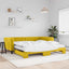 daybed med udtræk og madras 100x200 cm velour gul