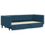 daybed med udtræk og skuffer 90x200 cm velour blå