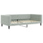 daybed med udtræk og skuffer 100x200 cm velour lysegrå