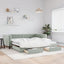 daybed med udtræk og skuffer 100x200 cm velour lysegrå