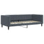 daybed med udtræk og skuffer 100x200 cm velour mørkegrå