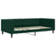daybed med udtræk og skuffer 100x200 cm velour mørkegrøn