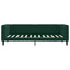 daybed med udtræk og skuffer 100x200 cm velour mørkegrøn