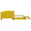 daybed med udtræk og skuffer 100x200 cm velour gul