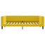 daybed med udtræk og skuffer 100x200 cm velour gul
