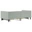 daybed med udtræk og skuffer 90x190 cm velour lysegrå