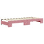 daybed med udtræk og skuffer 80x200 cm velour lyserød